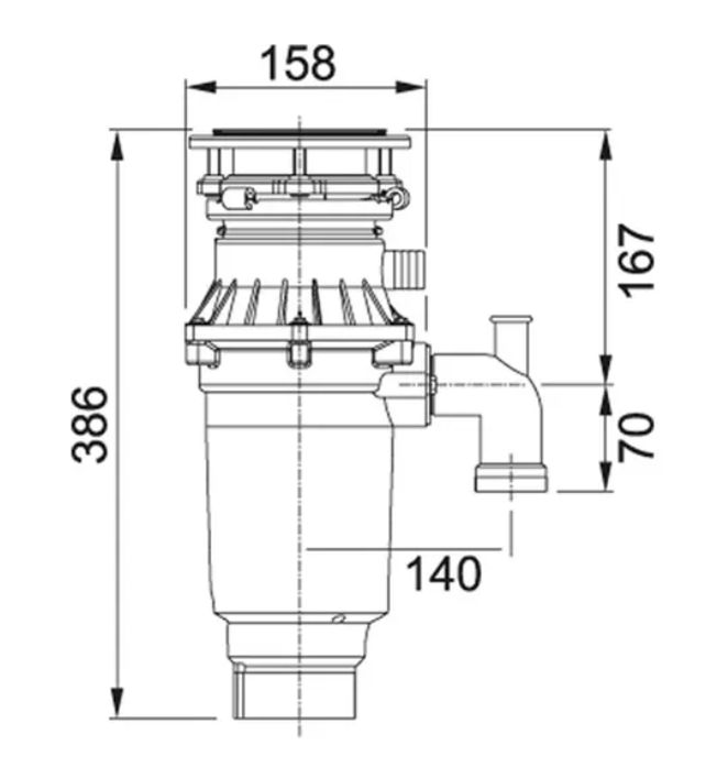 Franke TE-75S Turbo Elite Slimline 下水式廚餘機