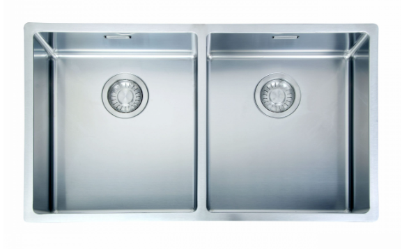 瑞士 FRANKE BOX BXX220-36-36 不鏽鋼雙膽平邊廚盆 782x450x200mm (檯面/底/平頂)