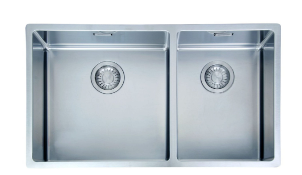 瑞士 FRANKE BOX BXX220-74-SBR 不鏽鋼大小雙膽平邊廚盆 780x450x200mm (檯面/底/平頂)