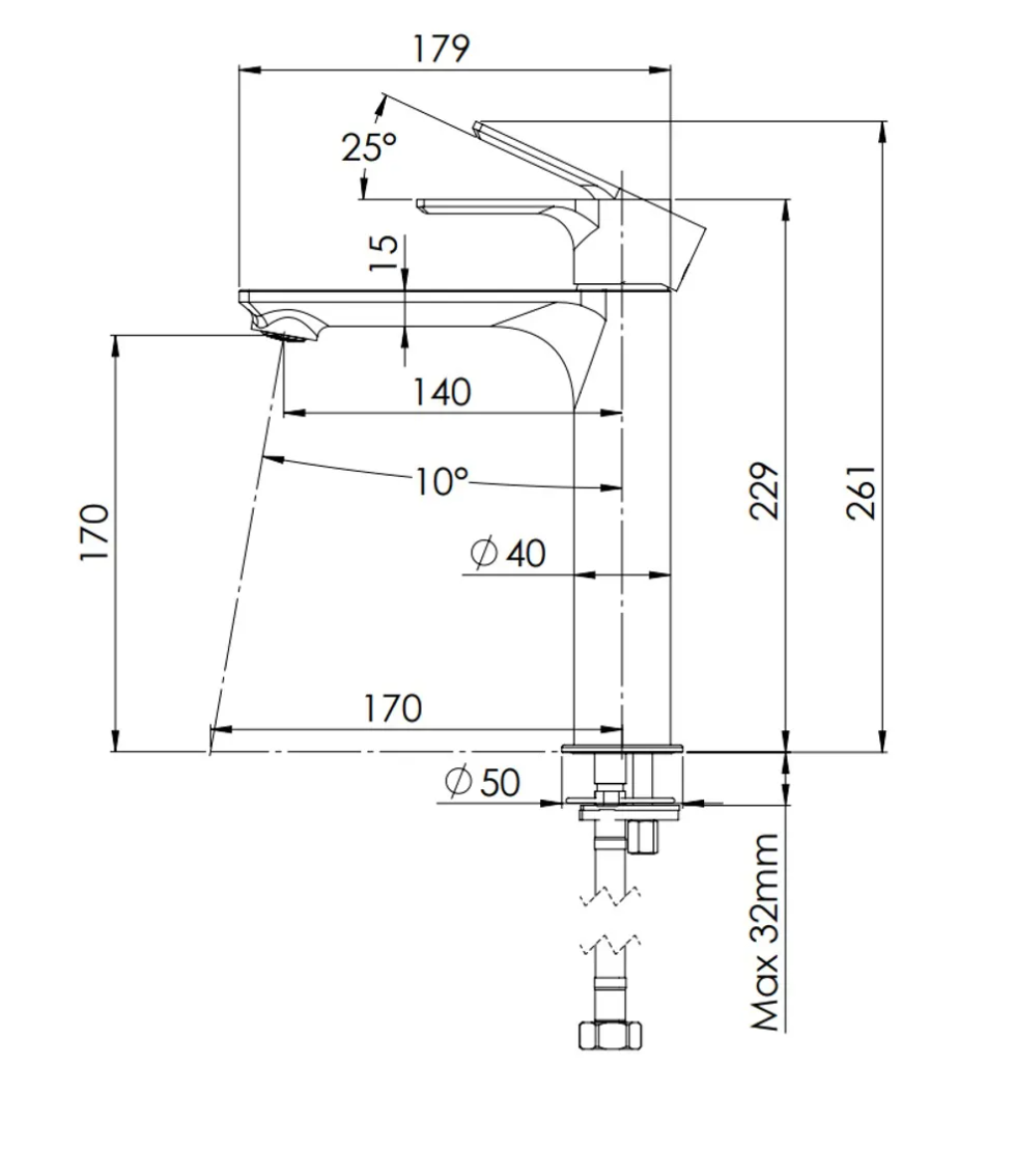 Remer EY12A Energy 中身面盆龍頭 鍍鉻色
