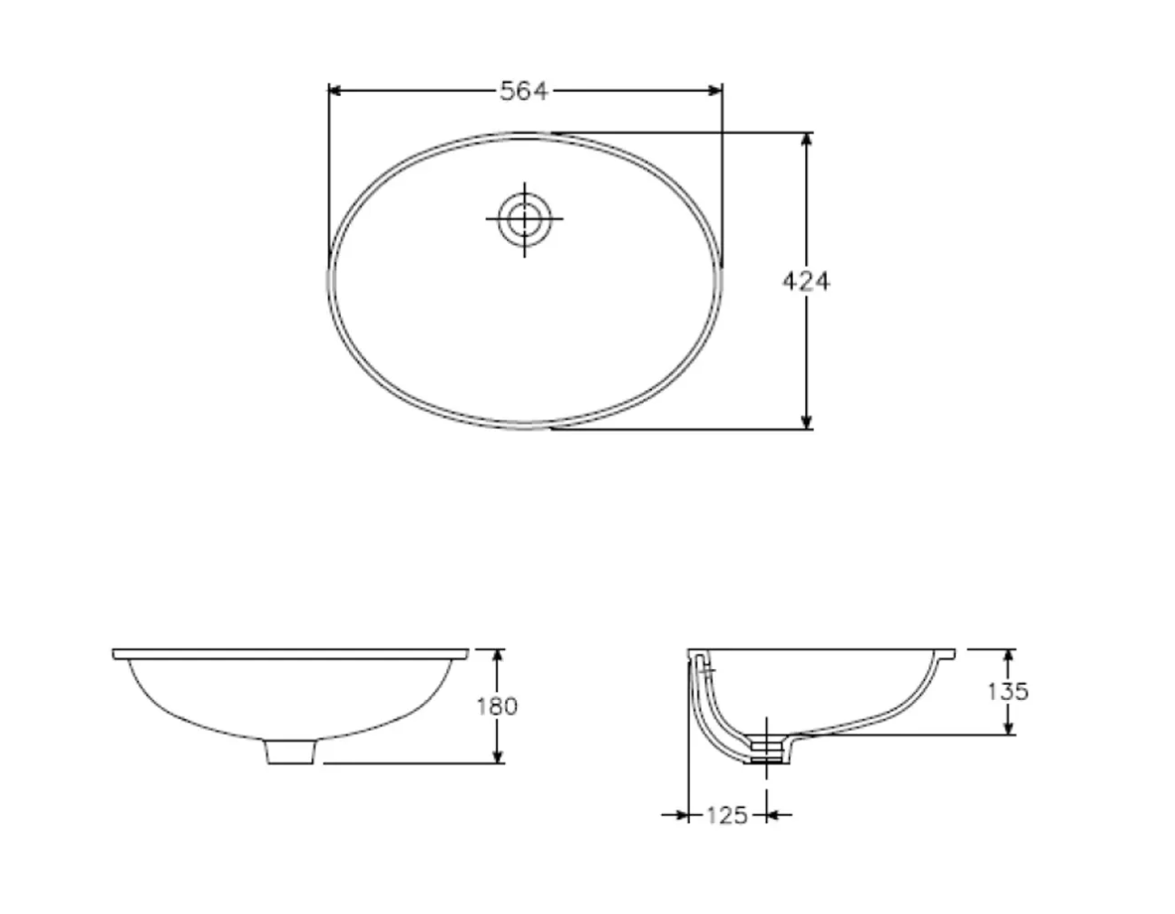 Roca A327871001 Berna 檯底盆 564x424x180mm 白色
