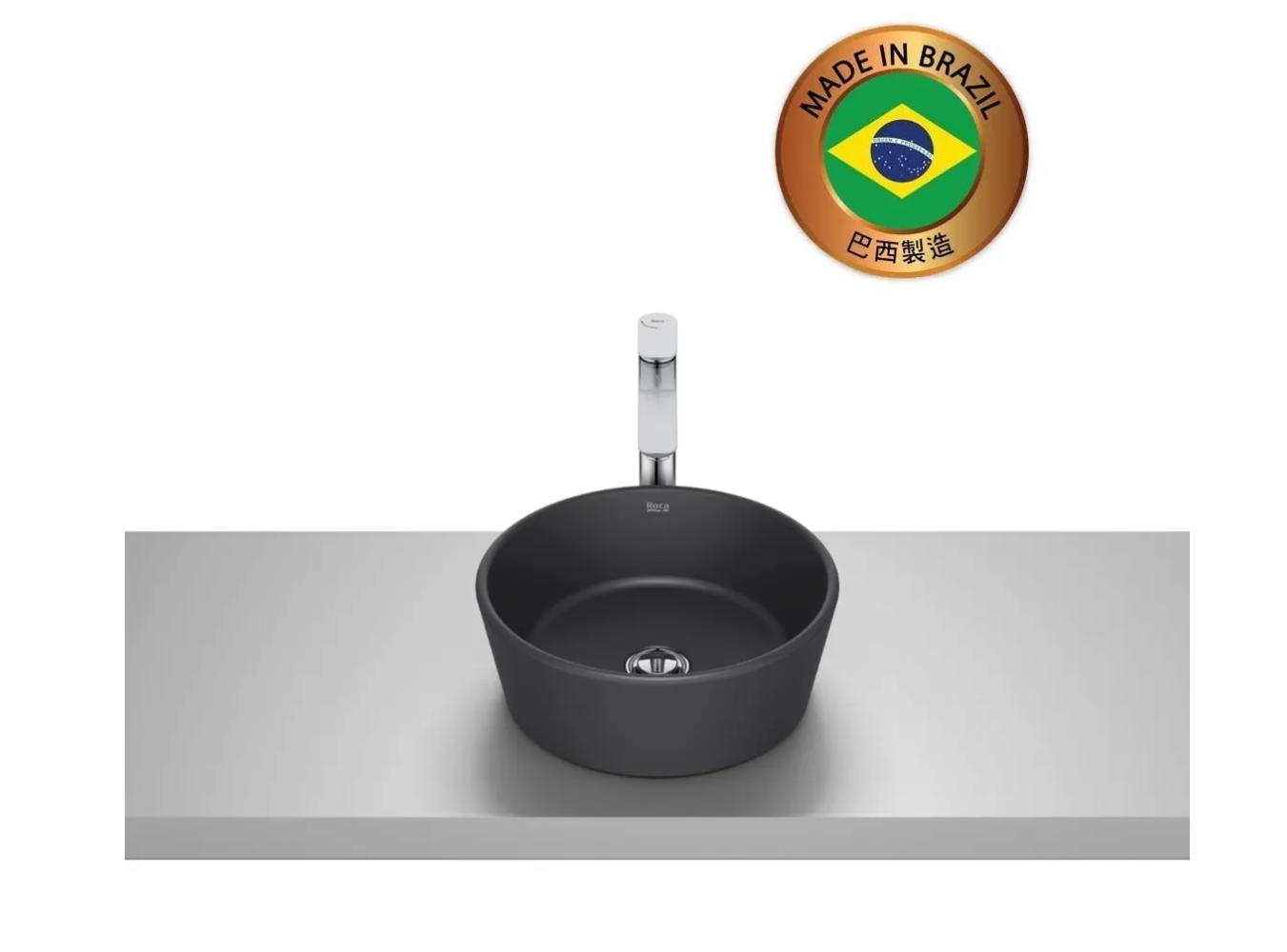 Roca A327B15080 Optica 檯上盆 350x130mm 黑色
