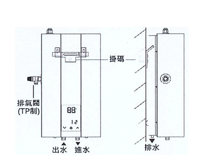 Imarflex 伊瑪 IWH-425H 25公升 四膽高壓電熱水爐 (左排氣)