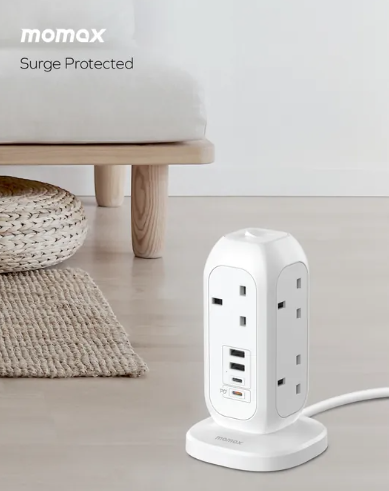Momax 1-Plug PD20W 2A2C 7位拖板 USB拖板 US18