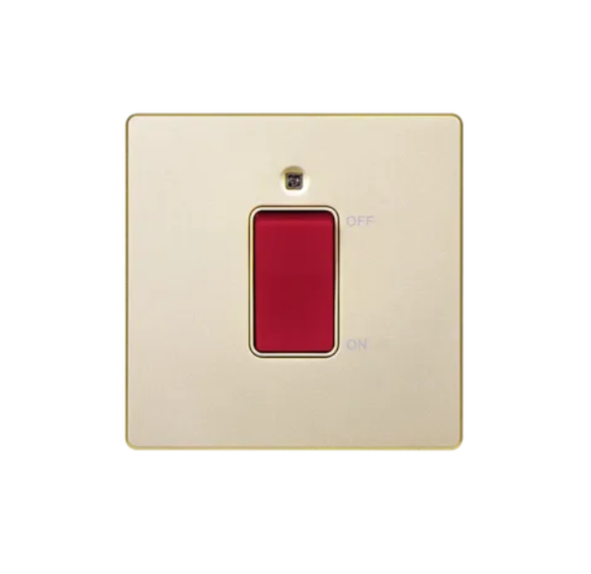 MK Aria 雅緻系列 單位45A雙極開關帶LED燈