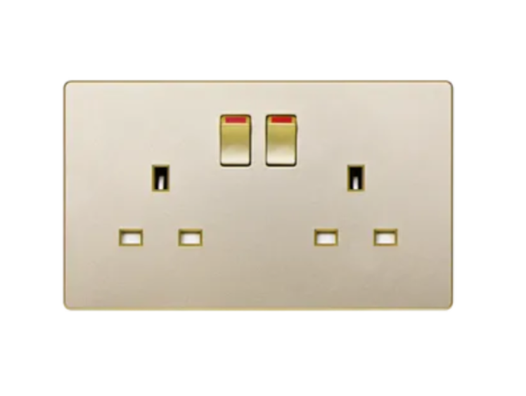 MK Aria 雅緻系列 兩位13A插座帶開關