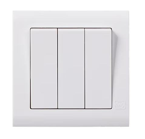 MK Essentials 意莎系列 10A 三位單控開關掣