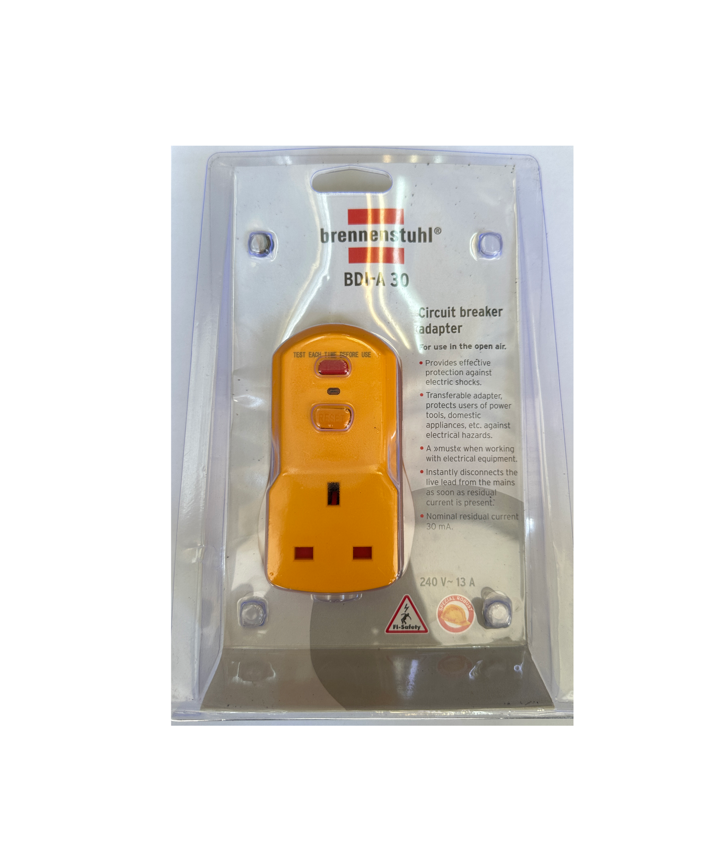 Brennenstuhl 斷路器插入式轉接器 BDI-A 30 水氣蘇