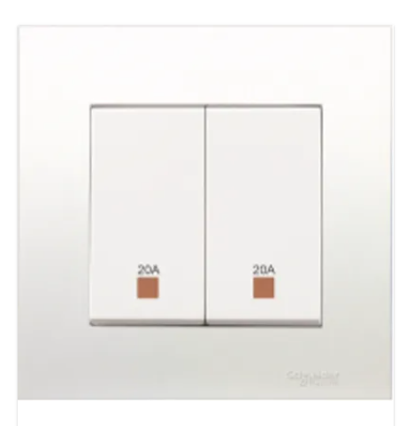 Schneider 元雅Vivace KB 20A兩位雙極開關掣連指示燈