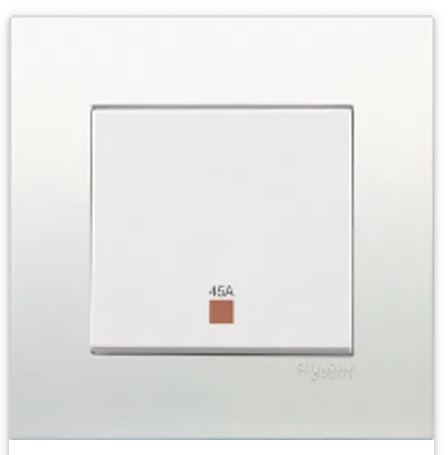 Schneider 元雅Vivace KB 45A單位雙極開關掣連指示燈