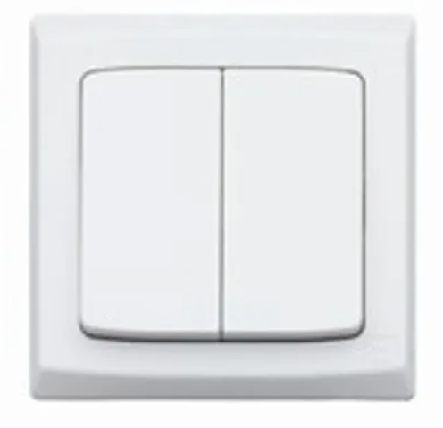 MK Slimline Plus超卓"S"系列 兩位雙控開關掣 (大按版)