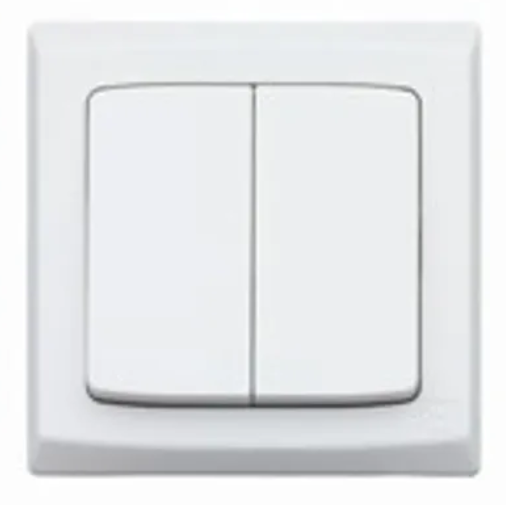 MK Slimline Plus超卓"S"系列 兩位單控開關掣 (大按版)