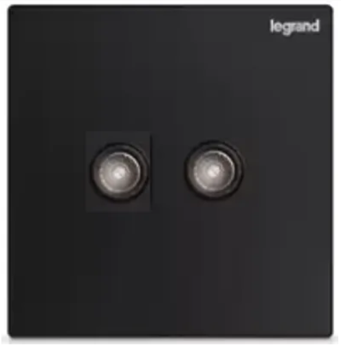 Legrand Galion逸景 碳素黑 兩位TV/FM面板