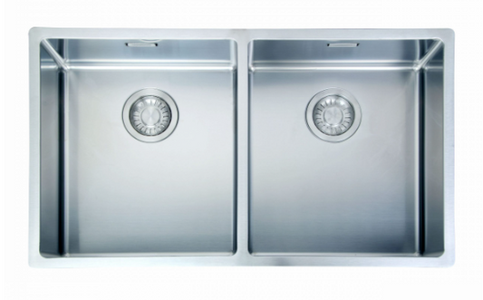 瑞士 FRANKE BOX BXX220-36-36 不鏽鋼雙膽平邊廚盆 782x450x200mm (檯面/底/平頂)