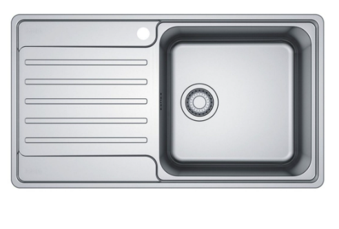 瑞士 FRANKE BELL BCX611-86-LHD 不鏽鋼單膽左翼平邊檯面廚盆 860x480x200mm