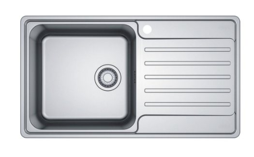 瑞士 FRANKE BELL BCX611-86-RHD 不鏽鋼單膽右翼平邊檯面廚盆 860x480x200mm