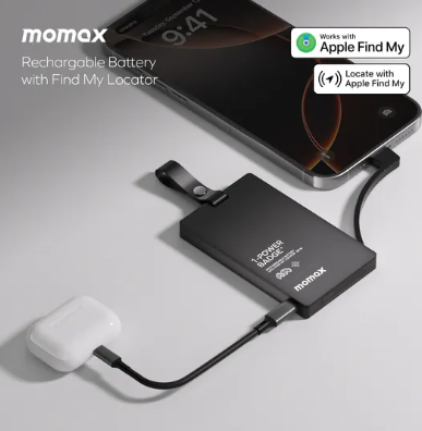 Momax 1-Power Badge+ 流動電源 FIND MY 全球定位器 BR16