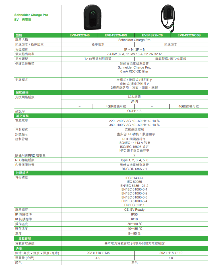 SCHNEIDER 施耐德 Charge Pro