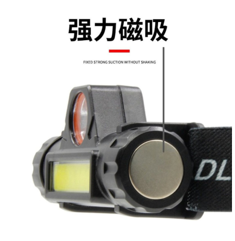 迷你COB LED頭燈電筒USB可充電內置18650手電筒露營遠足夜釣燈 Head Light