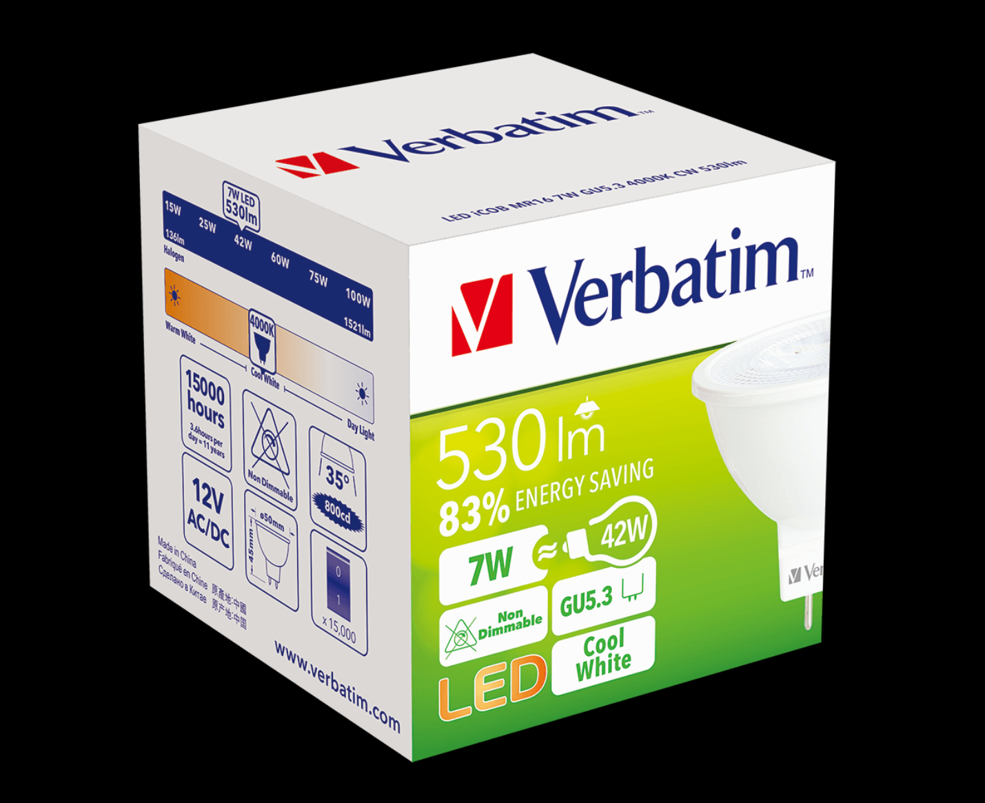 Verbatim GU5.3 7W 針腳 燈膽