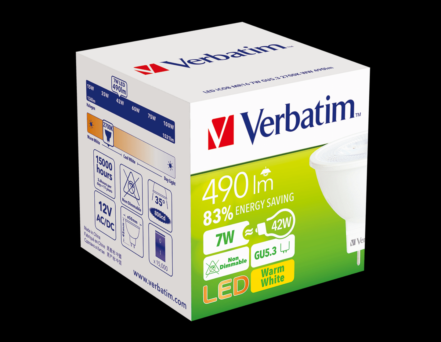 Verbatim GU5.3 7W 針腳 燈膽