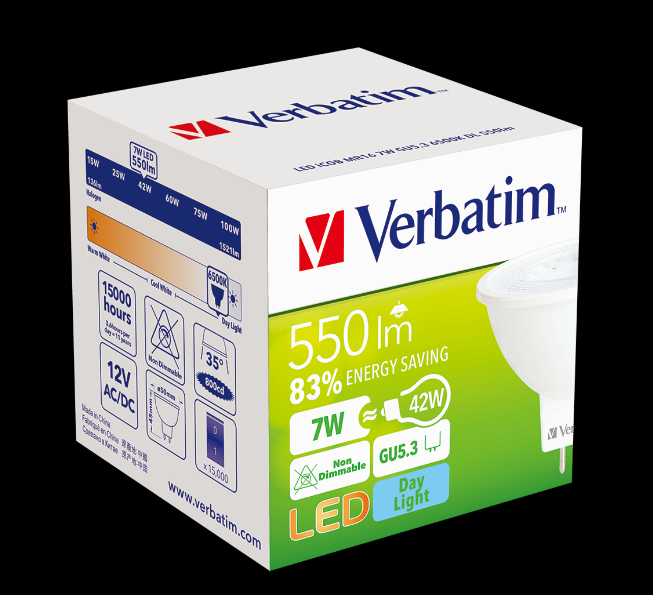 Verbatim GU5.3 7W 針腳 燈膽
