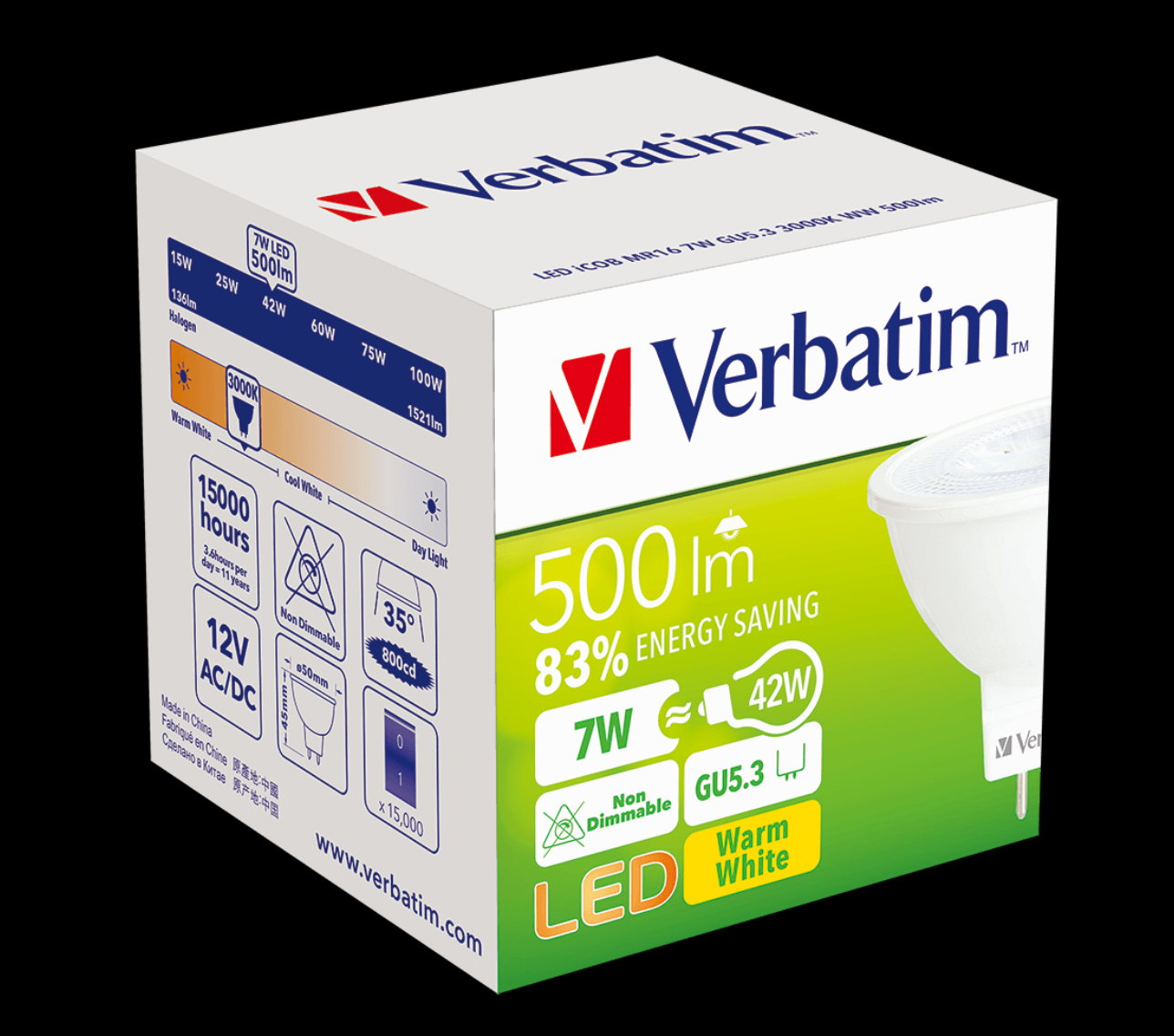 Verbatim GU5.3 7W 針腳 燈膽