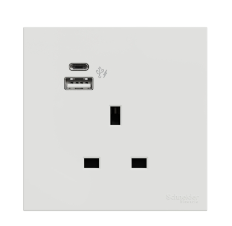 Schneider 奐然AvatarOn C  13A單位插座連Type A+C USB