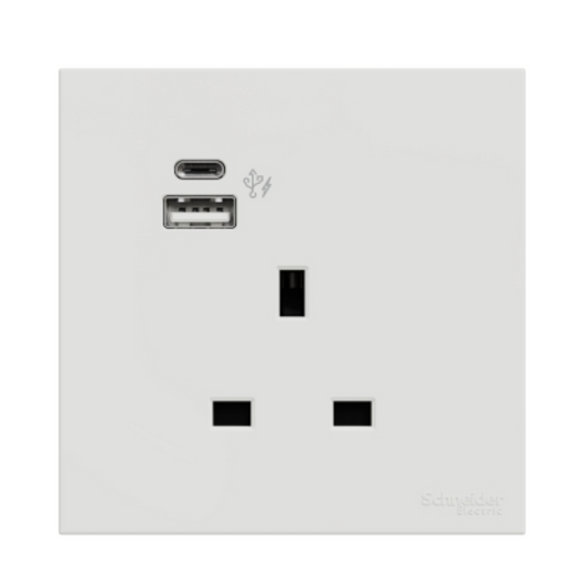 Schneider 奐然AvatarOn C  13A單位插座連Type A+C USB
