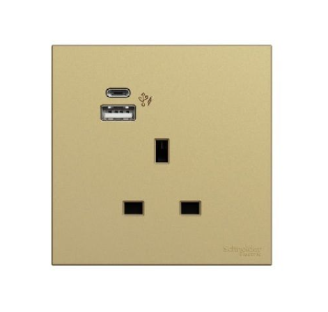 Schneider 奐然AvatarOn C  13A單位插座連Type A+C USB