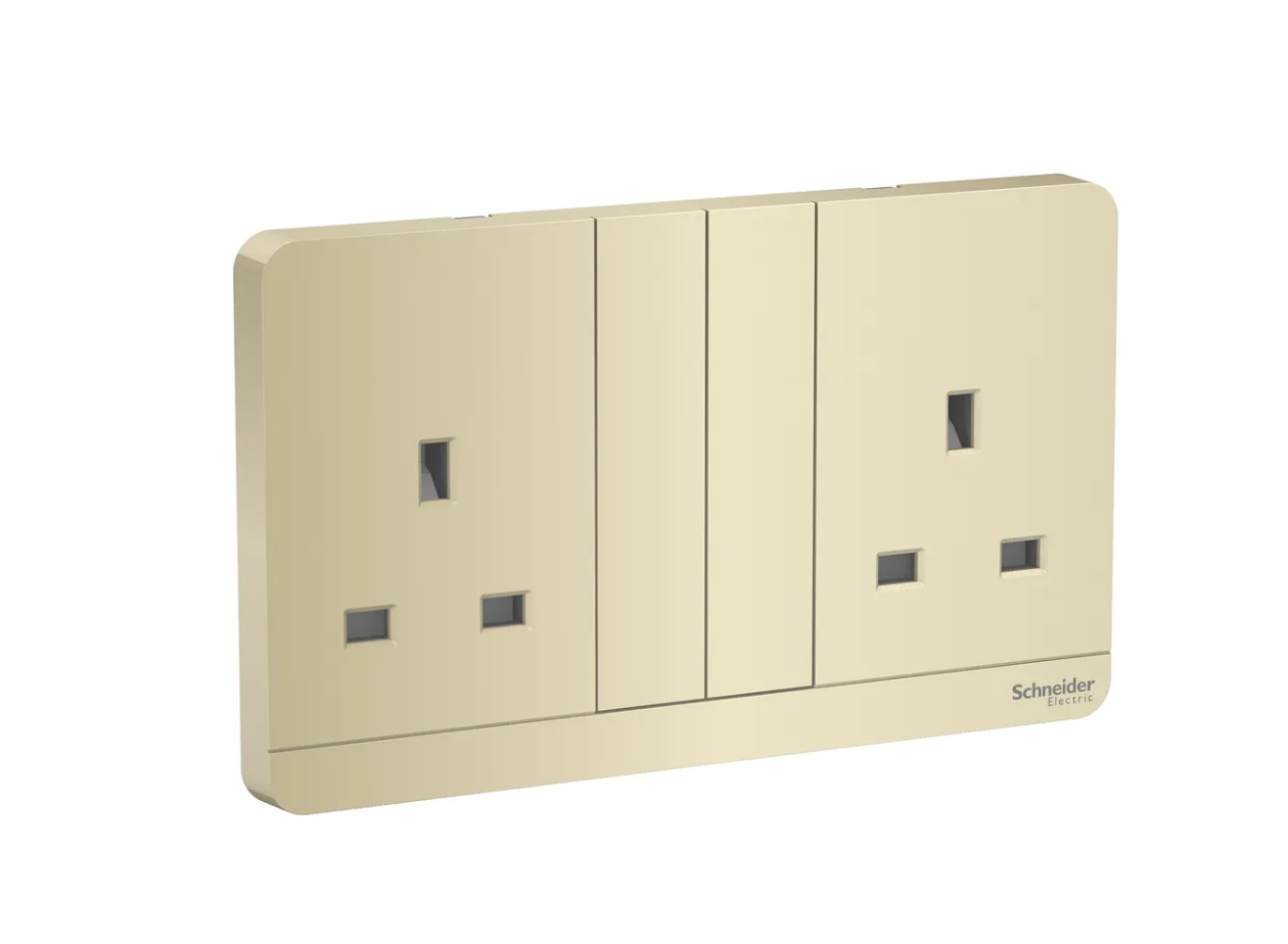 Schneider AvatarOn奐尚 兩位13A蘇面帶開關