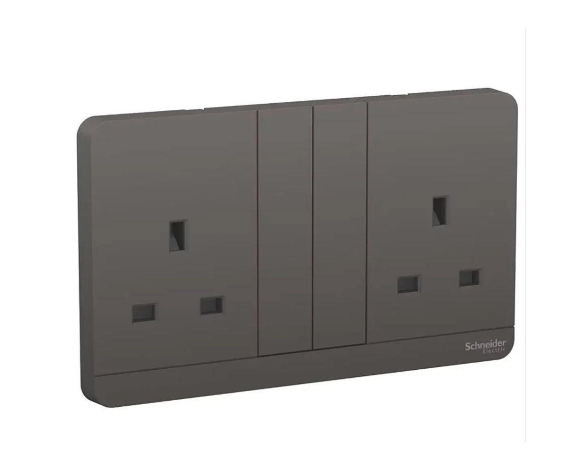 Schneider AvatarOn奐尚 兩位13A蘇面帶開關