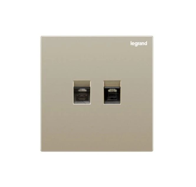 Legrand Galion逸景  兩位電話/電腦面板(第3及5類)