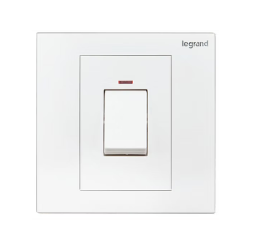 Legrand Galion逸景  單位45A雙極開關掣帶LED燈