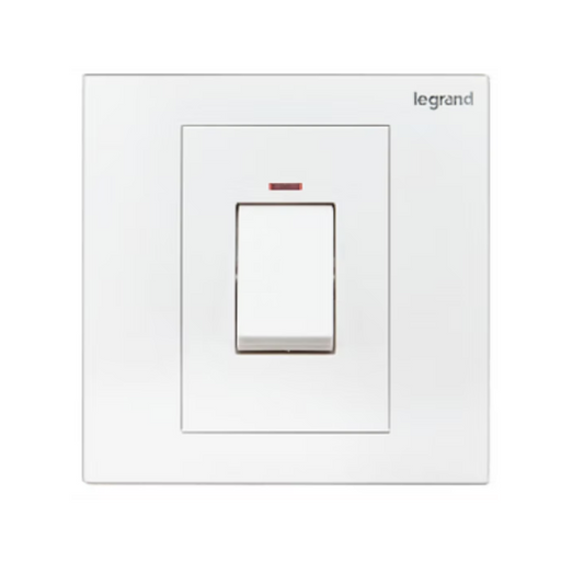 Legrand Galion逸景  單位45A雙極開關掣帶LED燈