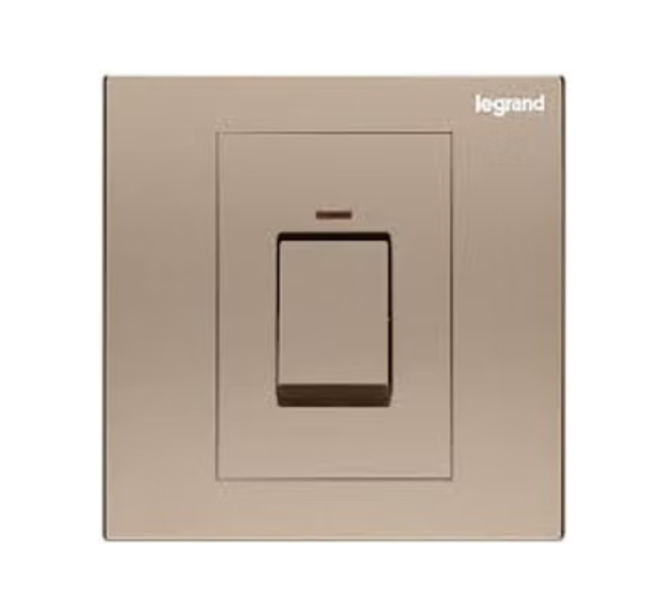 Legrand Galion逸景  單位45A雙極開關掣帶LED燈