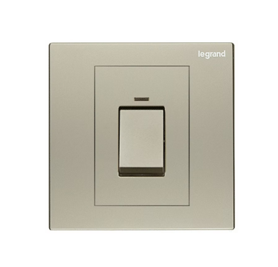 Legrand Galion逸景  單位45A雙極開關掣帶LED燈