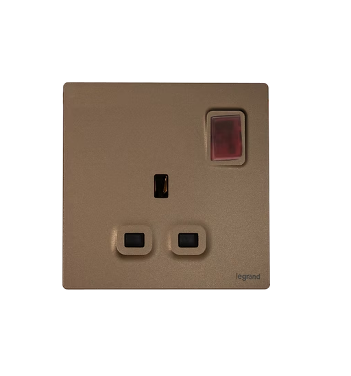 Legrand Mallia Senses  13A單位帶開關連指示燈插座