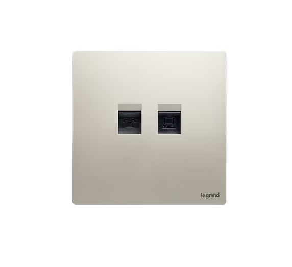 Legrand Mallia Senses RJ45 CAT6＋RJ11 CAT3插座