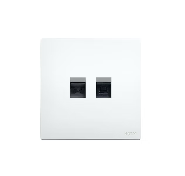 Legrand Mallia Senses RJ45 CAT6＋RJ11 CAT3插座
