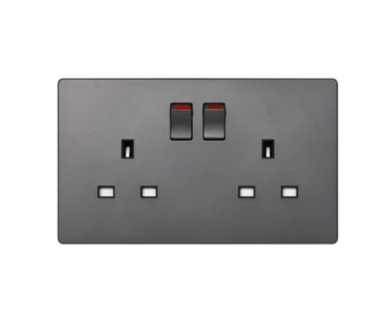 MK Aria 雅緻系列 兩位13A插座帶開關