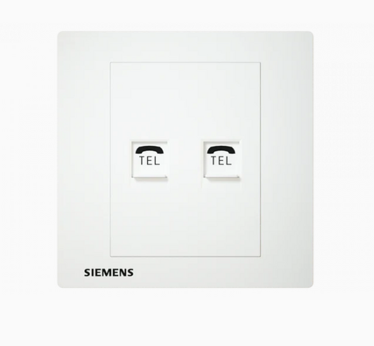 西門子 DELTA®relfa 雙位電話插座 RJ11