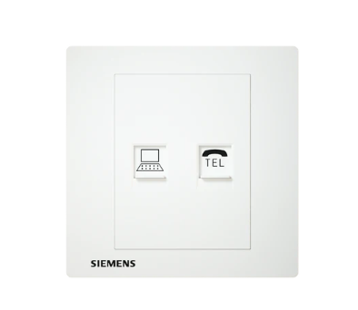 西門子 DELTA®relfa - RJ11電話插座 +RJ45 CAT6電腦插座