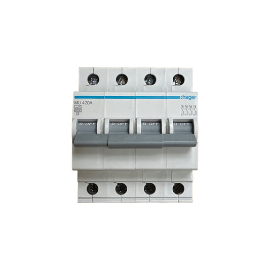 Hager-6ka/4P(四極)/微型斷路器(C curve)