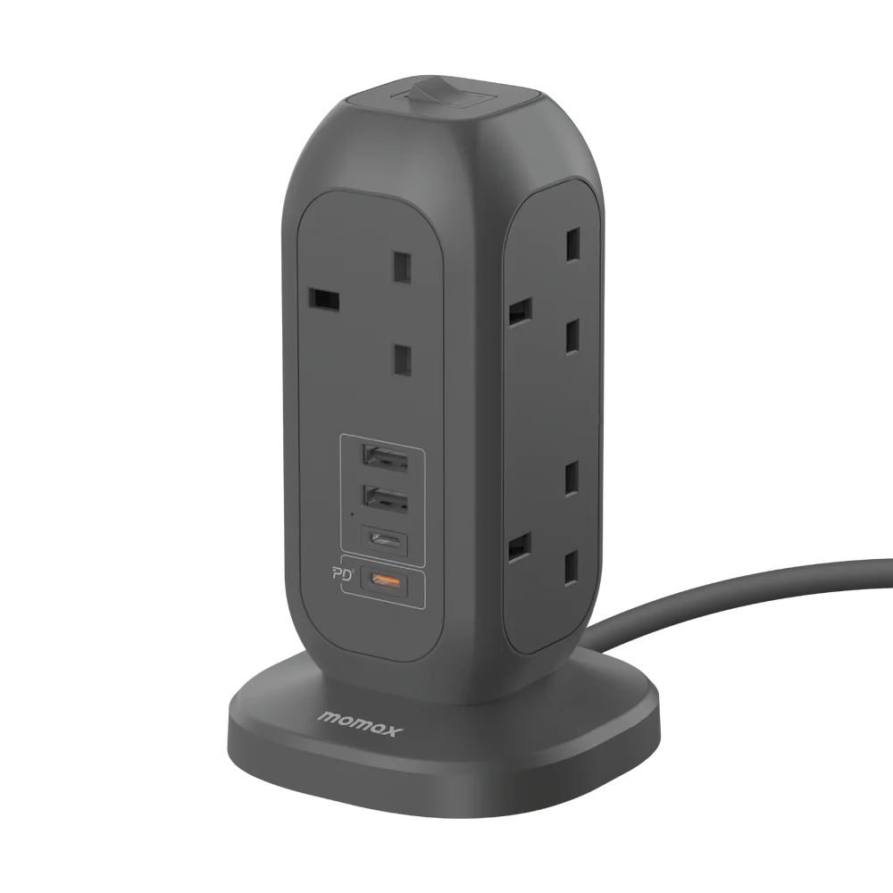 Momax 1-Plug PD20W 2A2C 7位拖板 USB拖板 US18