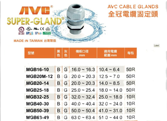 全冠 防水軟線索頭 16mm-63mm